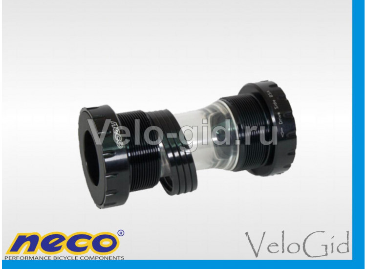 Каретка Neco с выносными подшипниками Hollowtech II Black